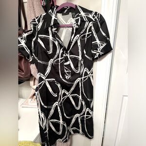 Artsy brush stroke dress